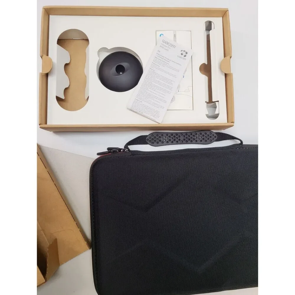 Wacom Intuos Pro Small PTH-460-K0A Digital Drawing Tablet, Stand, Case, Bundle